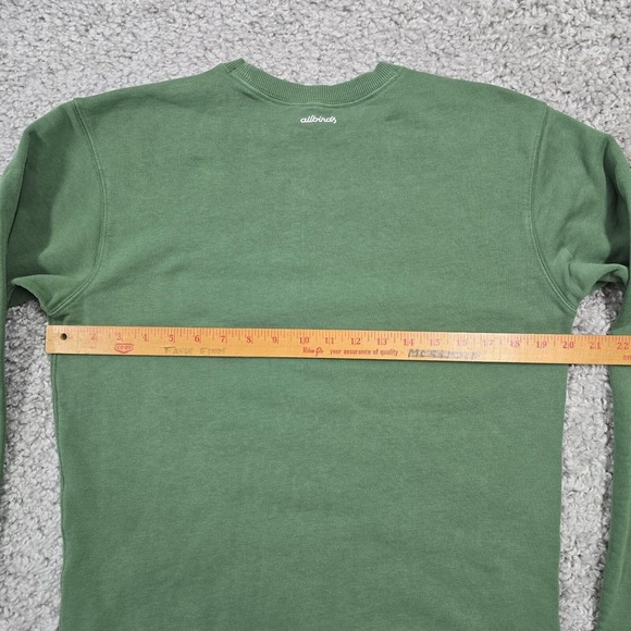 Allbirds Sweater Women Medium Green R&R Sweatshirt Pima Cotton Athleisure Lounge - Picture 6 of 9